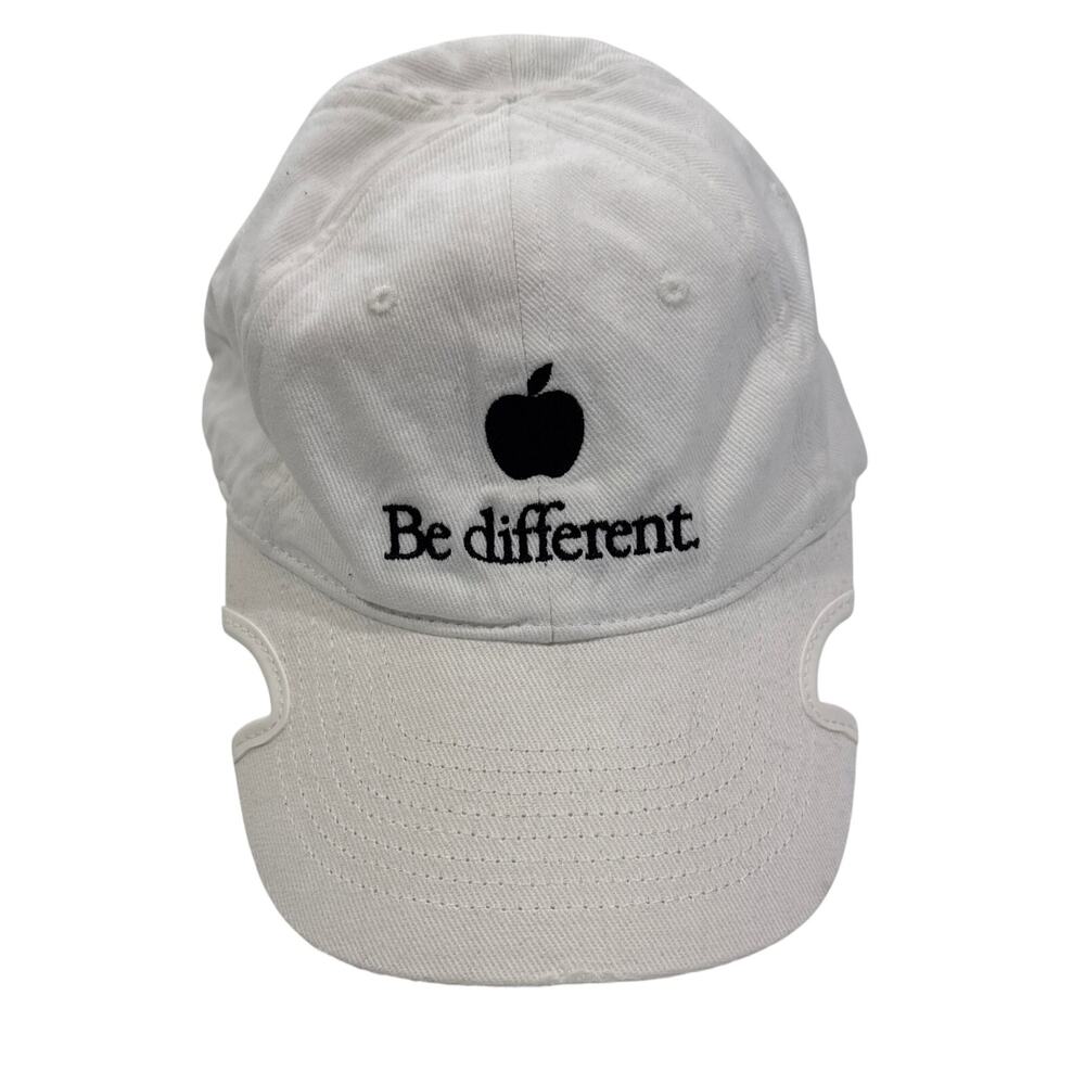BALENCIAGA Be Different Apple Graphic Baseball Cap Hat White Large 59cm